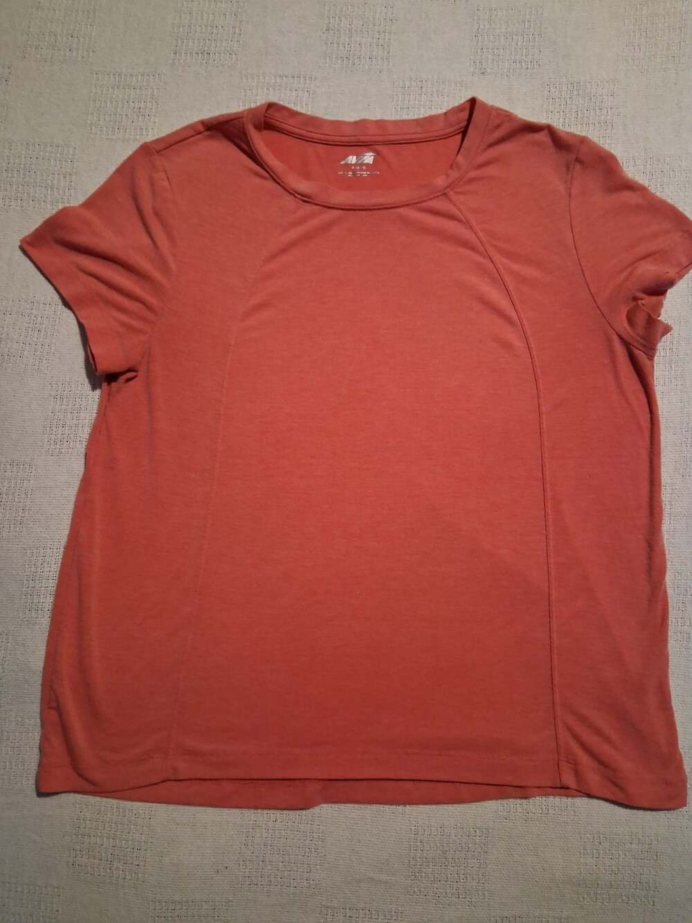 Avia Active T-Shirt Size M (8-10) Coral Red Short Sleeve Athletic Top